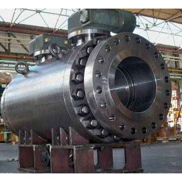 China Big Size Worm Gear Bolted Stainless Steel Ball Valve